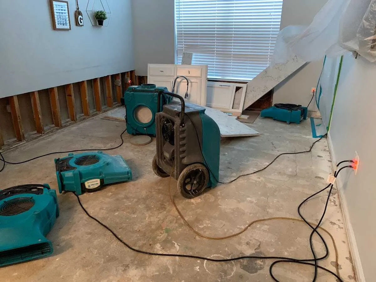 Dehumidifier in flood-cut room for Water Extraction & Removal in Seaside